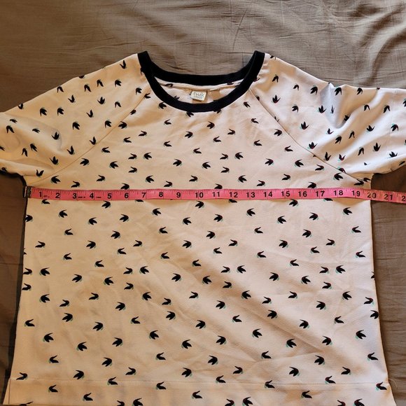 Small Twik Bird Patterned Blouse Crop Top - Picture 7 of 8